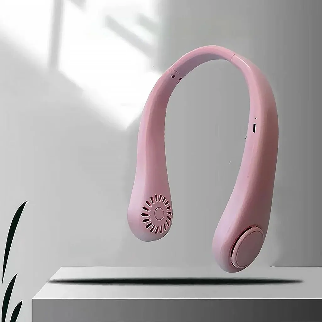 Portable Neck Fan: Holiday Hands Free Bladeless Neck Fan, 360Â° Cooling Hanging Fan, USB Rechargeable Personal Neck Fan, Wearable Neck Fan Suitable for Traveling