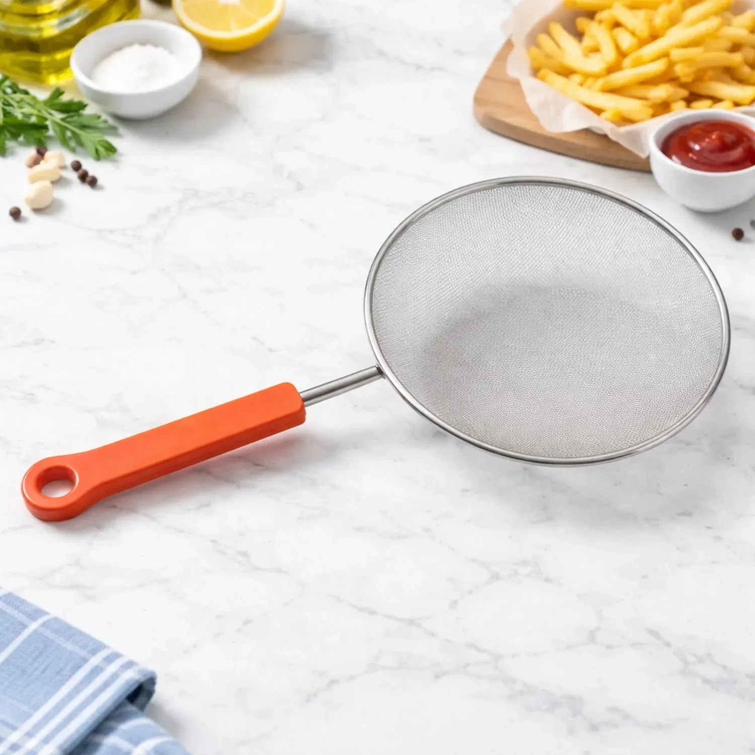 B-Grade Small Size Fine Mesh Kitchen Strainer (1 Pc)