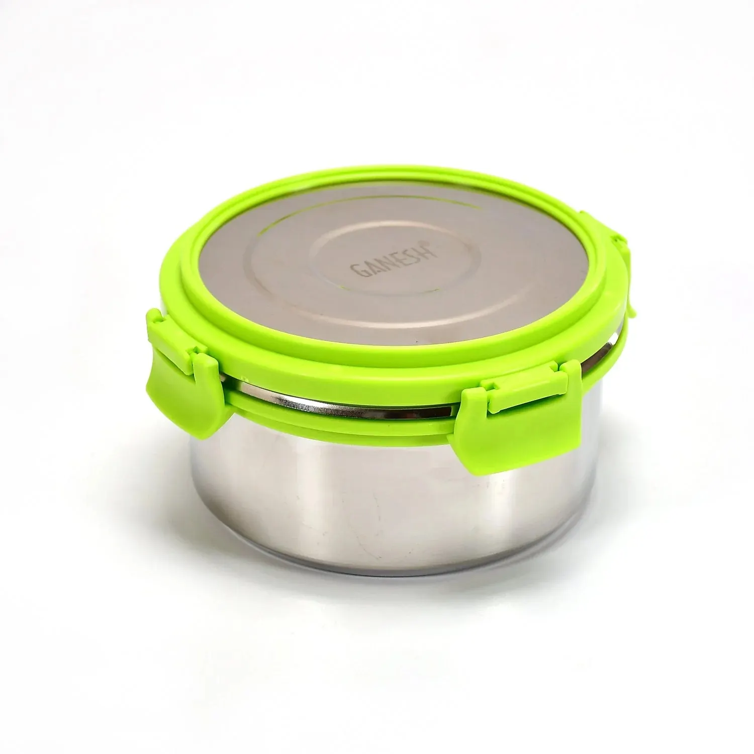 Ganesh Solo round 400 Stainless Steel Leak proof airtight Lunch Pack for Office use