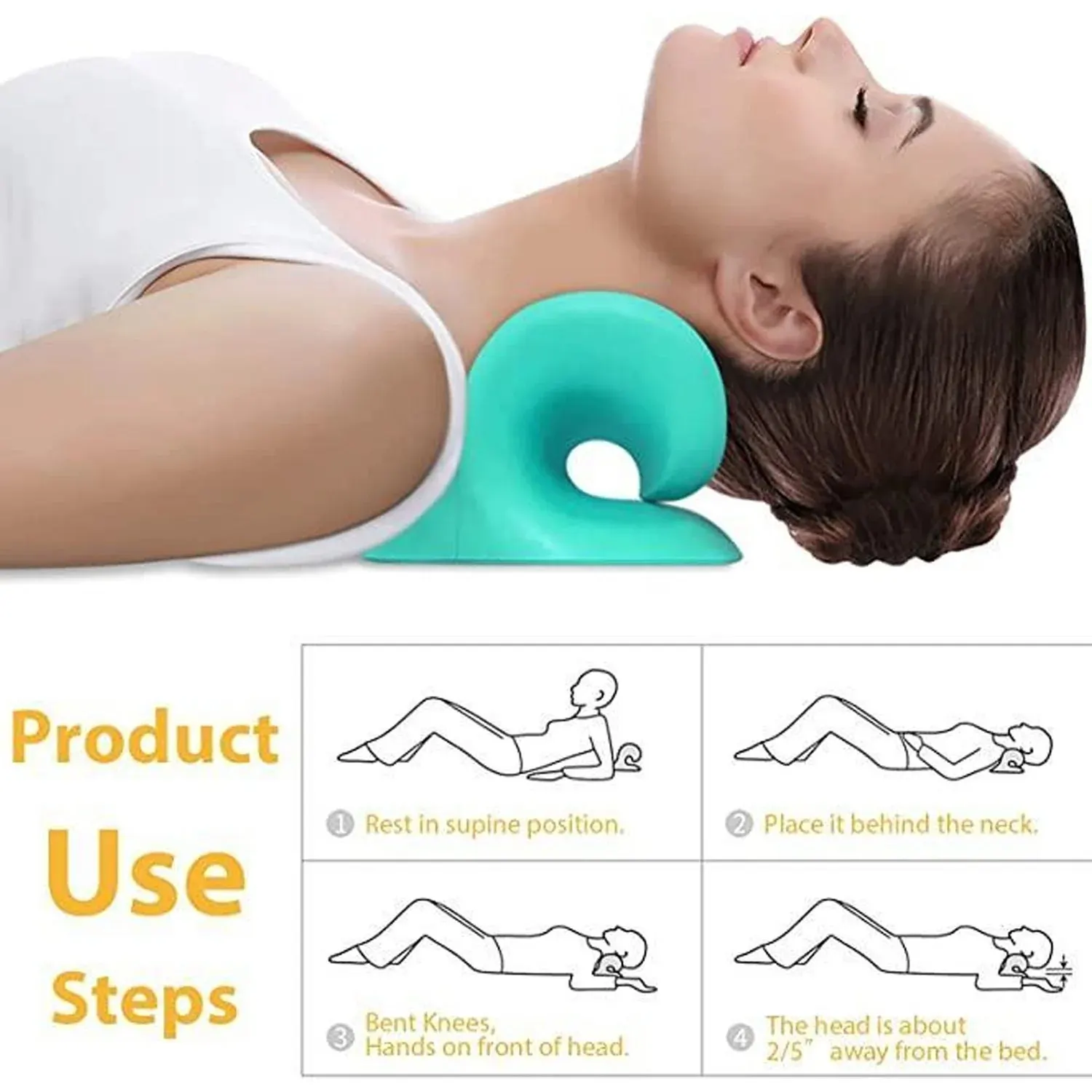 Neck Relaxer Cervical Pillow Neck Shoulder Pain Relief Acupressure Massage