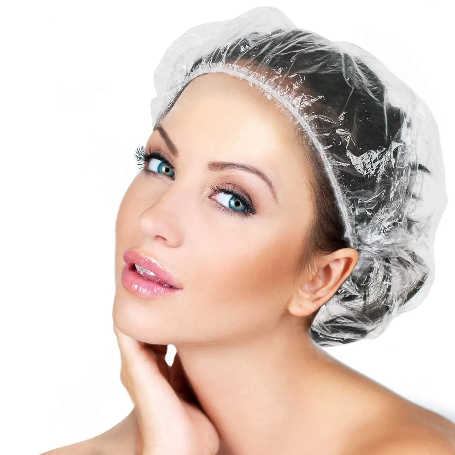 Large Disposable Waterproof Shower Caps â€“ 12 Pack for Women, Travel, Hotel, Spa, Salon