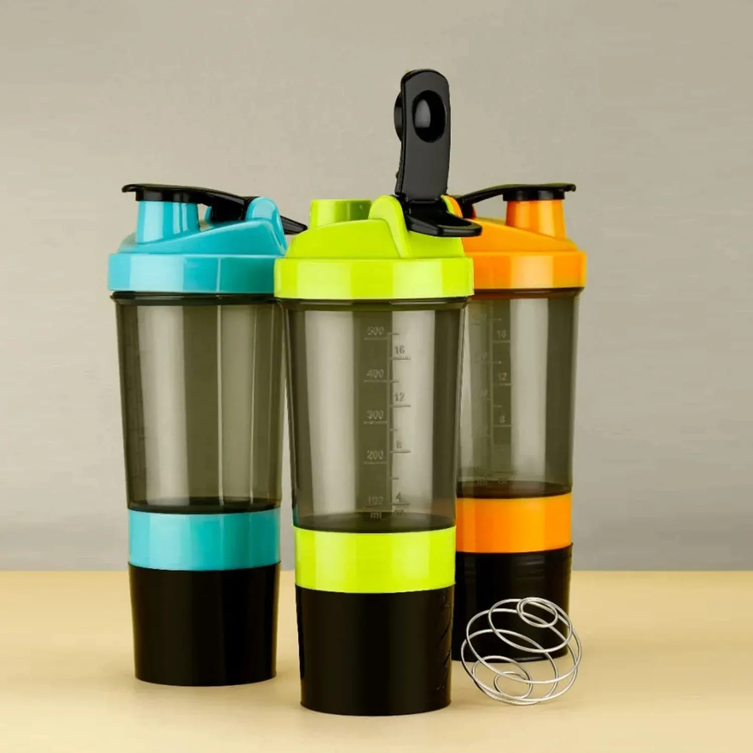 Gym Shaker Bottle & shakers for Protein Shake (1 Pc)