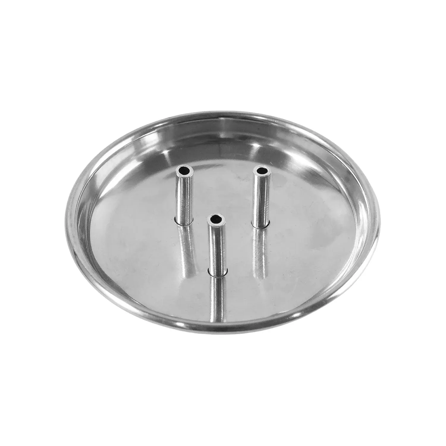 Stainless Steel Lotus Agarbatti Stand with Triple Stick Holder (1 Pc)