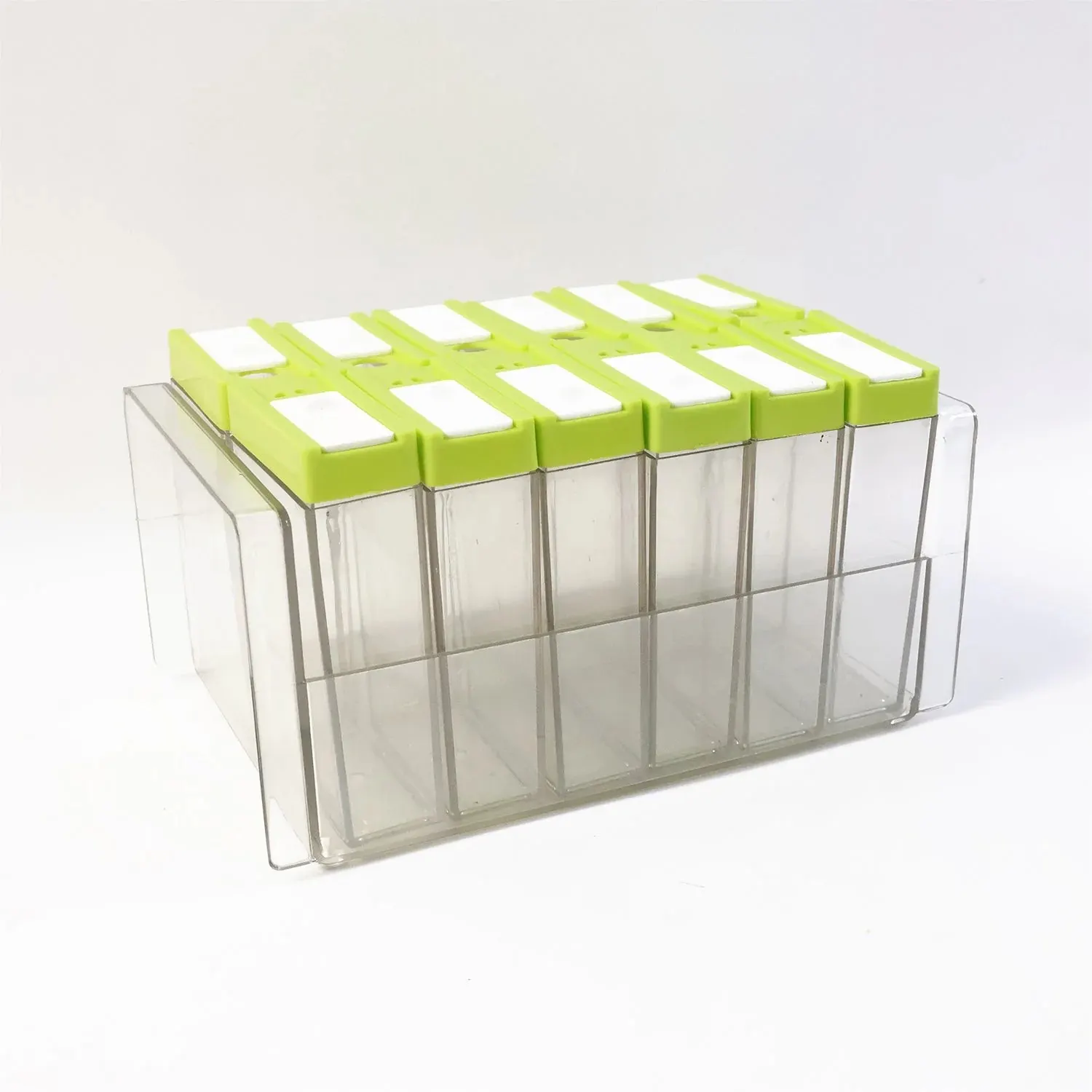 Classic Transparent Spice Rack with Stand â€“ 12 Piece