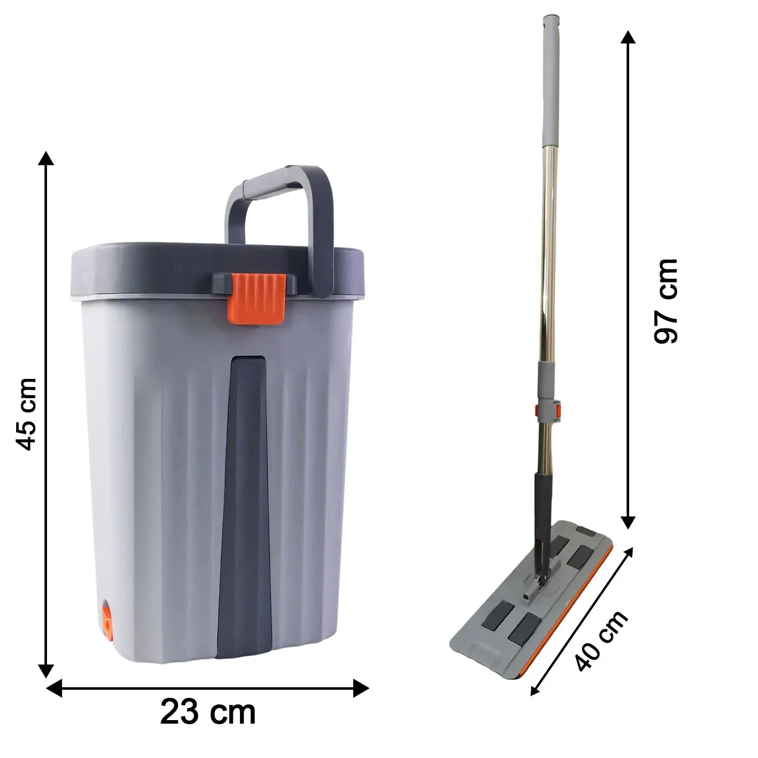 Big Size Flat Mop with Bucket Set (1 Set)