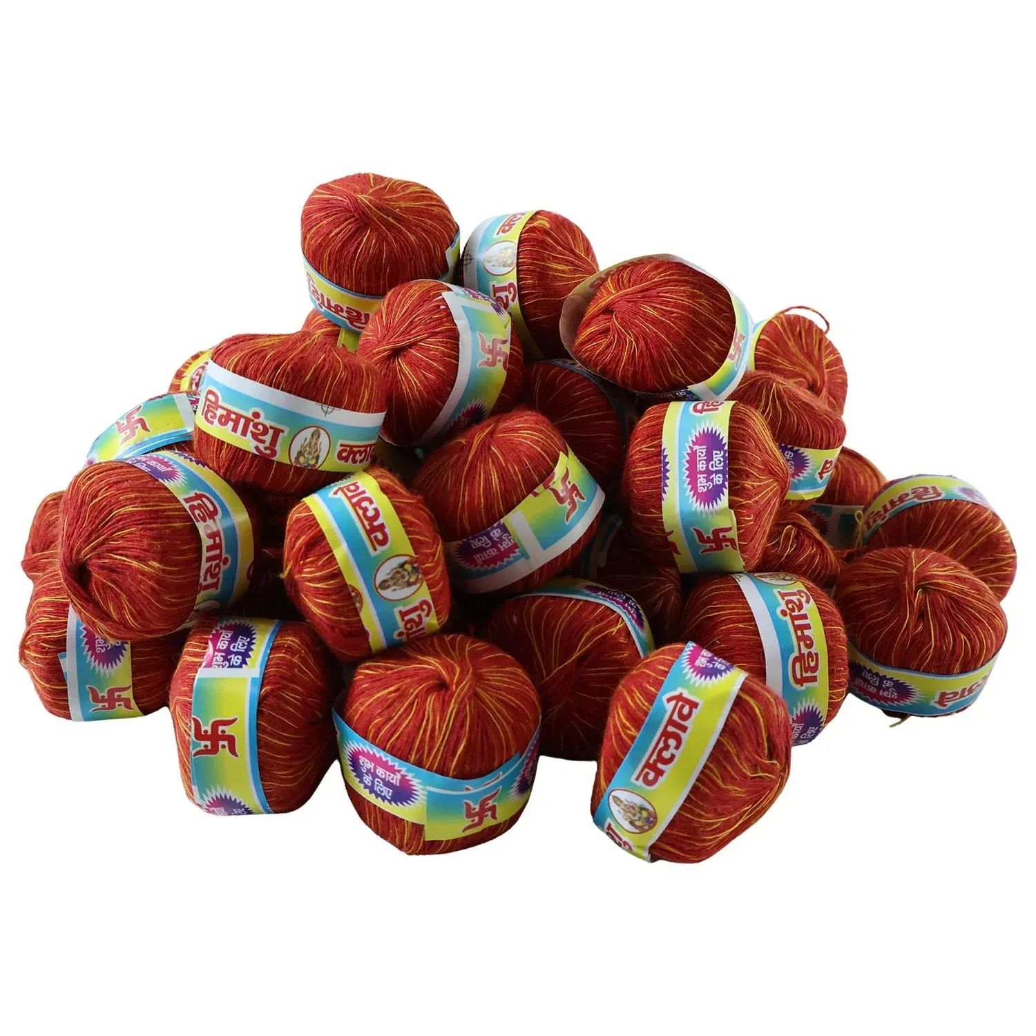 Traditional Pooja Kalawa Moli Sacred Cotton Thread Set (48 Pcs Set)
