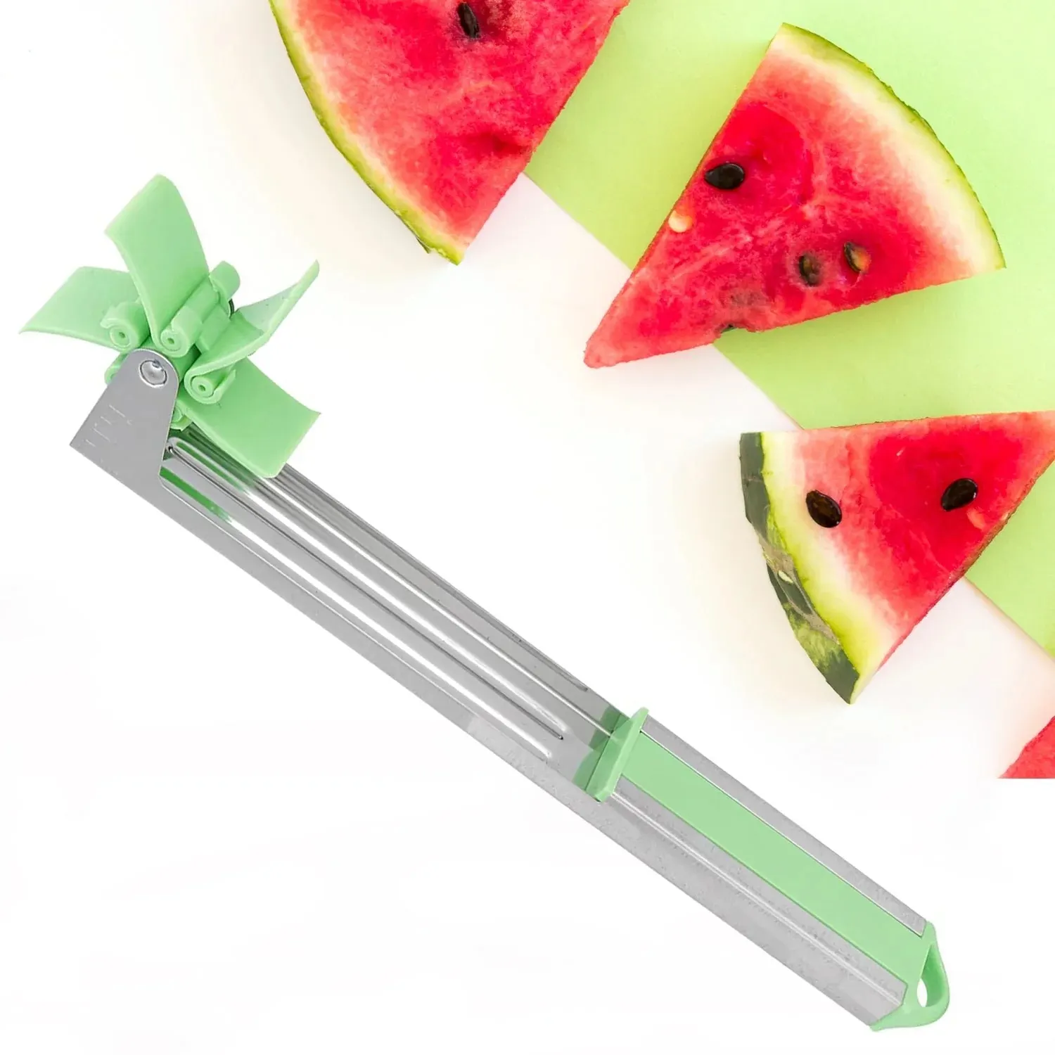 Stainless steel washable watermelon cutter â€“ windmill slicer & peeler
