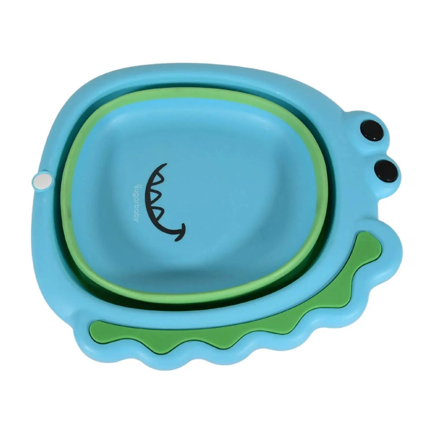 Frog shape foldable baby wash basin â€“ space-saving face washing tub (33Ã—31cm)
