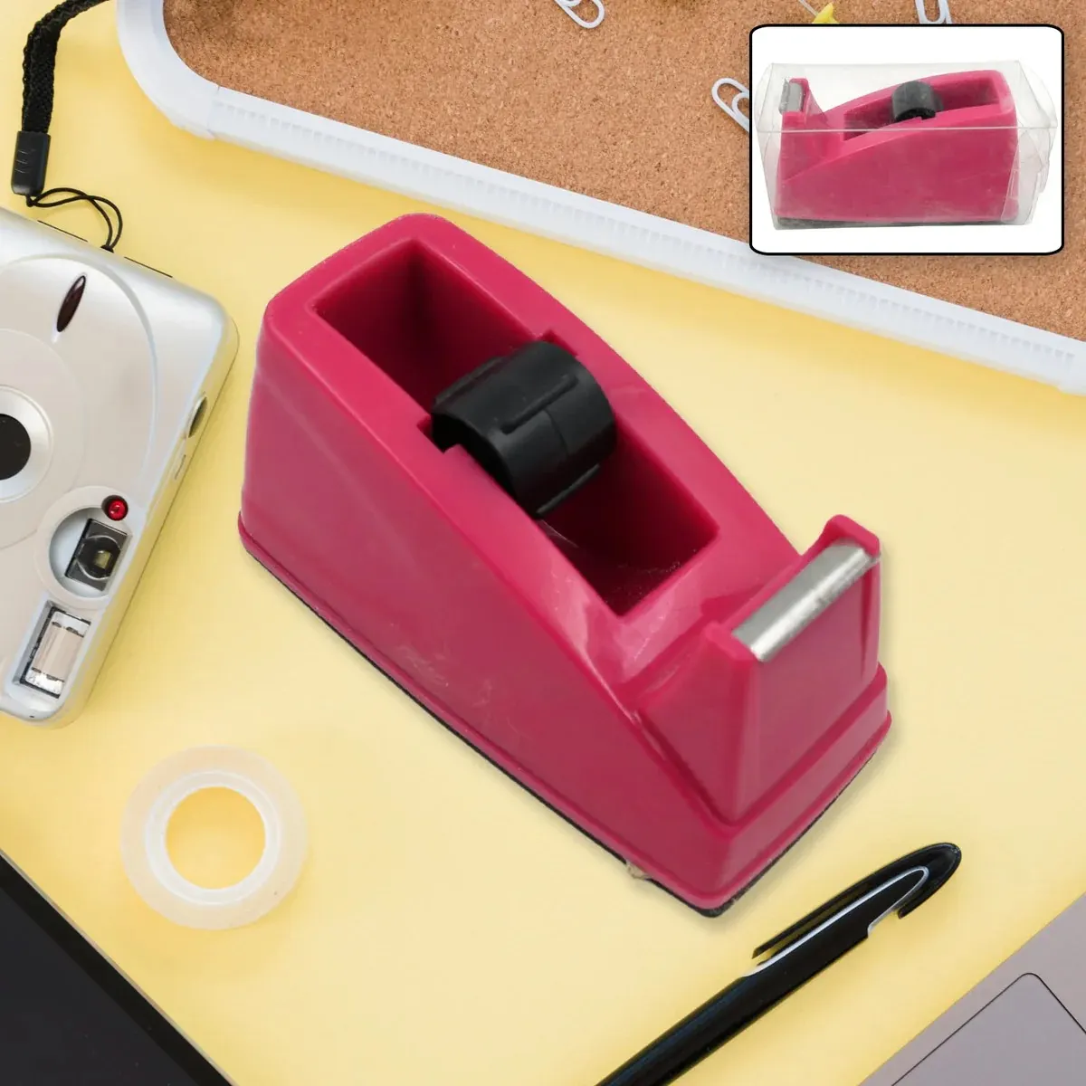 Plastic Tape Dispenser & Cutter for Home, Office & School  (1 pc / B Grade)