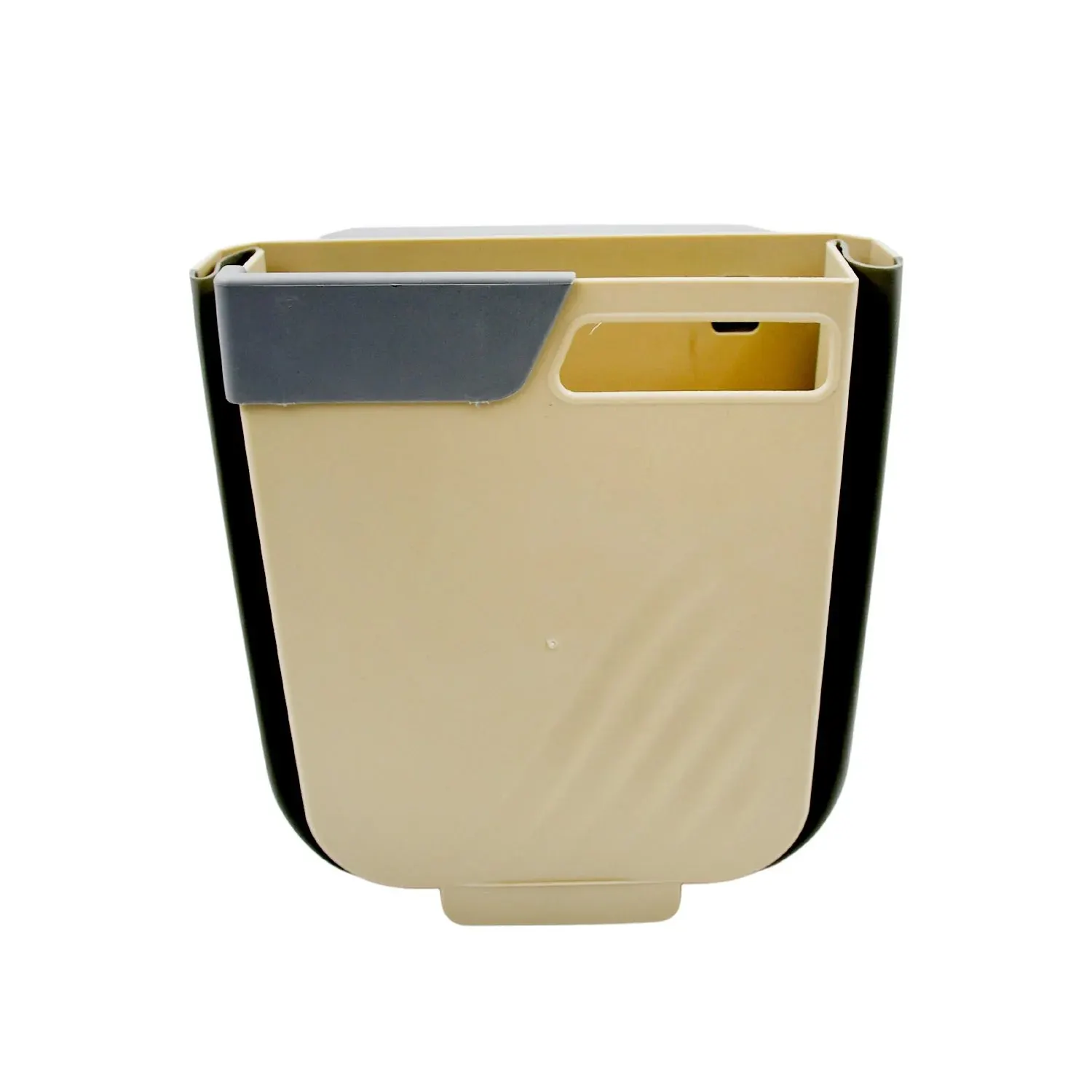 Foldable hanging trash can â€“ space-saving waste bin for kitchen, bathroom & car