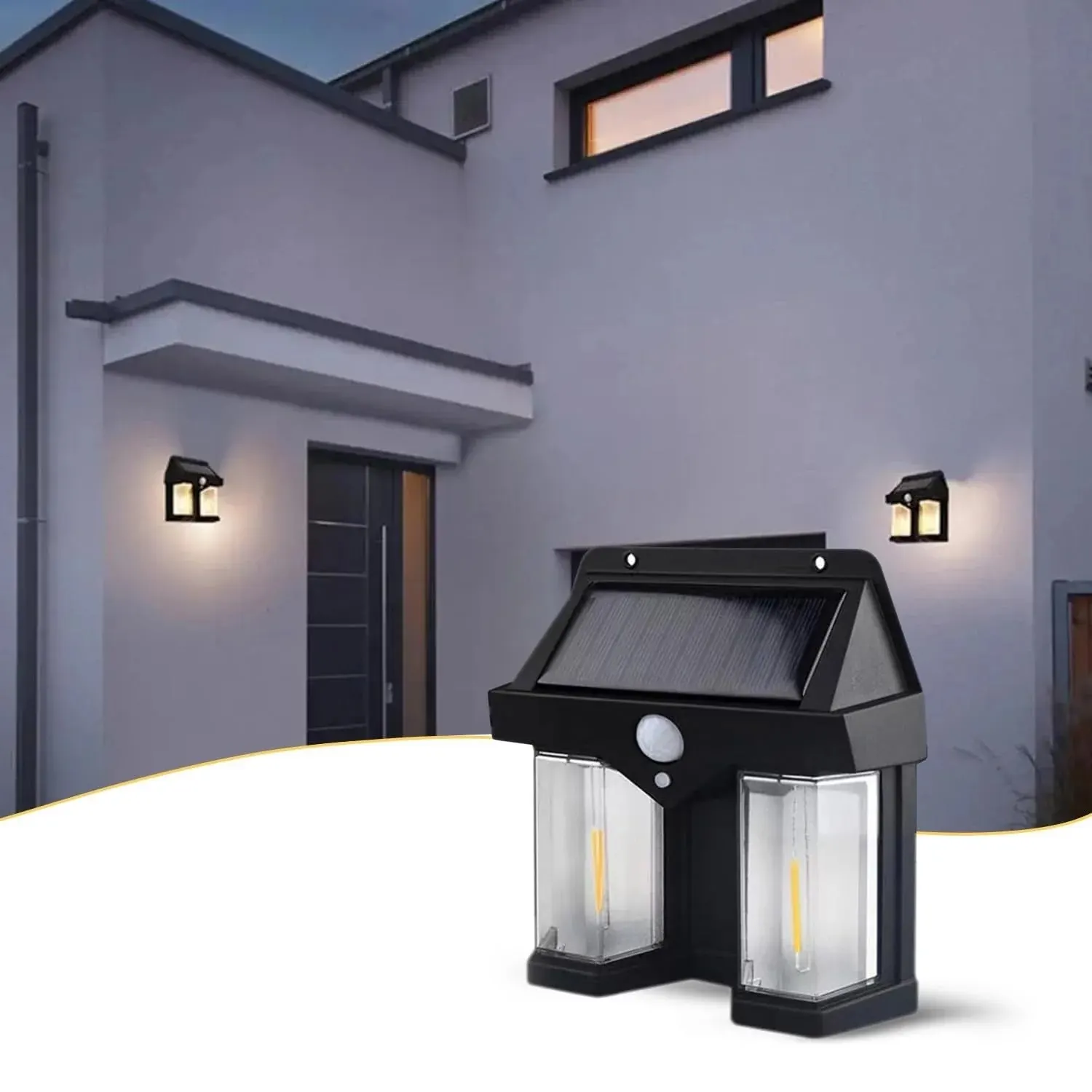 Outdoor Solar Wall Lamp Waterproof High Quality Induction Garden Night Lamp 1 Pc