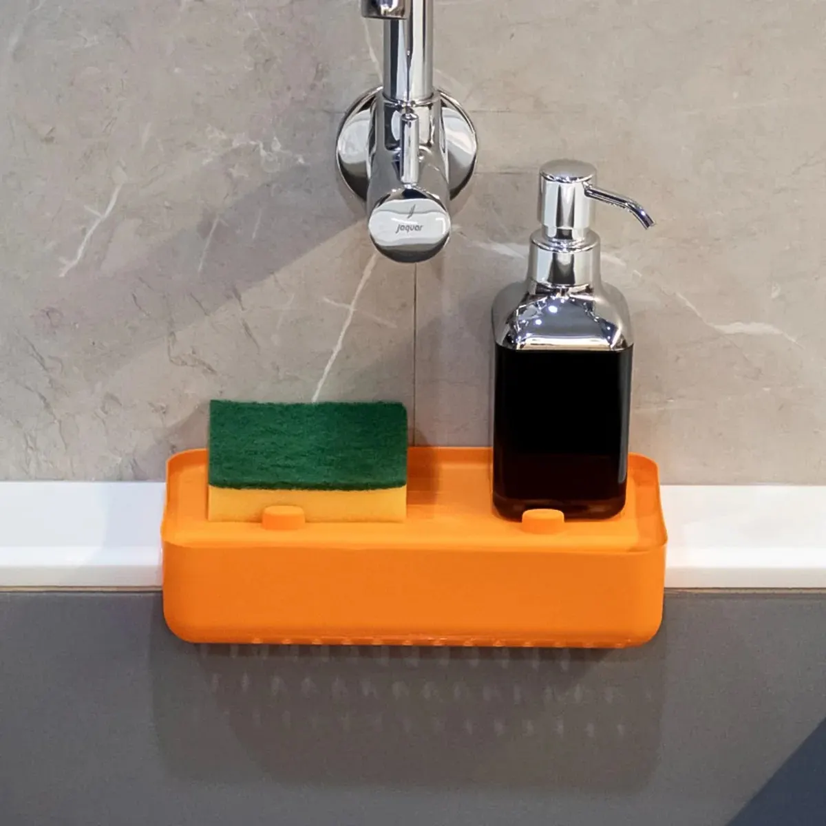 MULTI FUNCTIONAL DRAINER SHELF SINK STORAGE HOLDER Sink Colander Strainer (1 Pc)