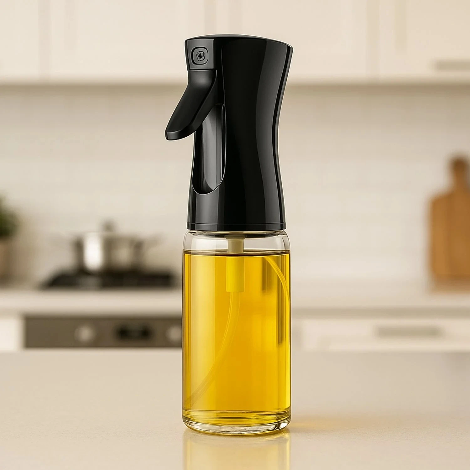 Glass Premium Oil Spray Bottle - (300 Ml Approx / 1 Pc)