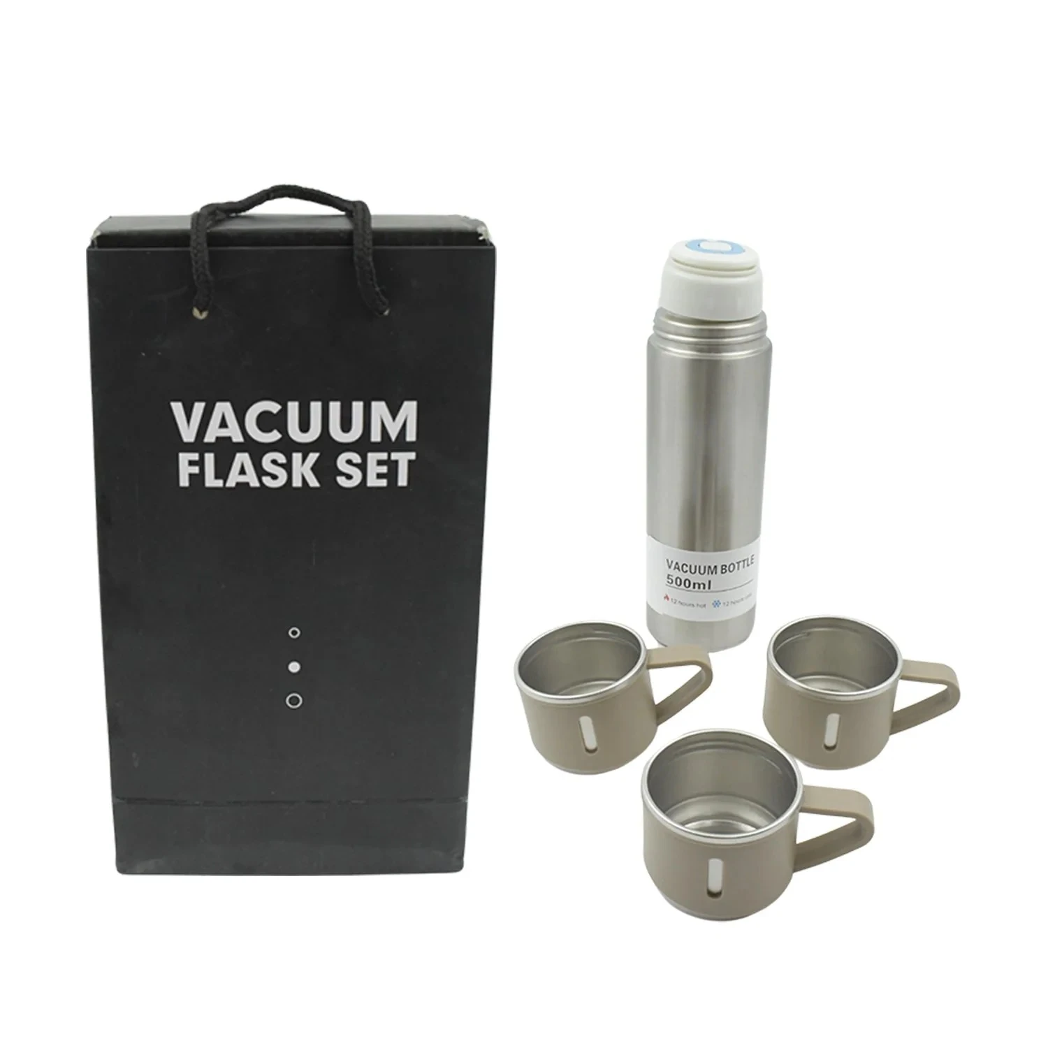 Stainless Steel Vacuum Flask Set (500ml)